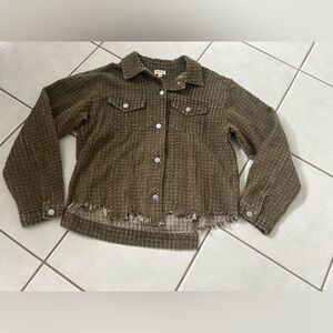 POL Brown Distressed Jacket